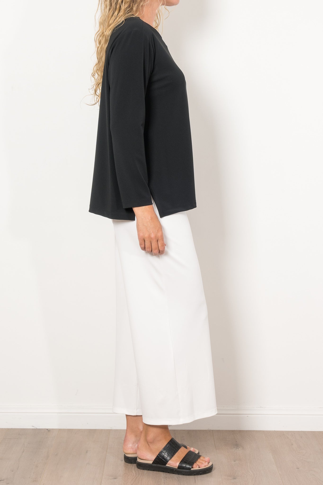 Mela Purdie Crop Palazzo Pant Powder Knit