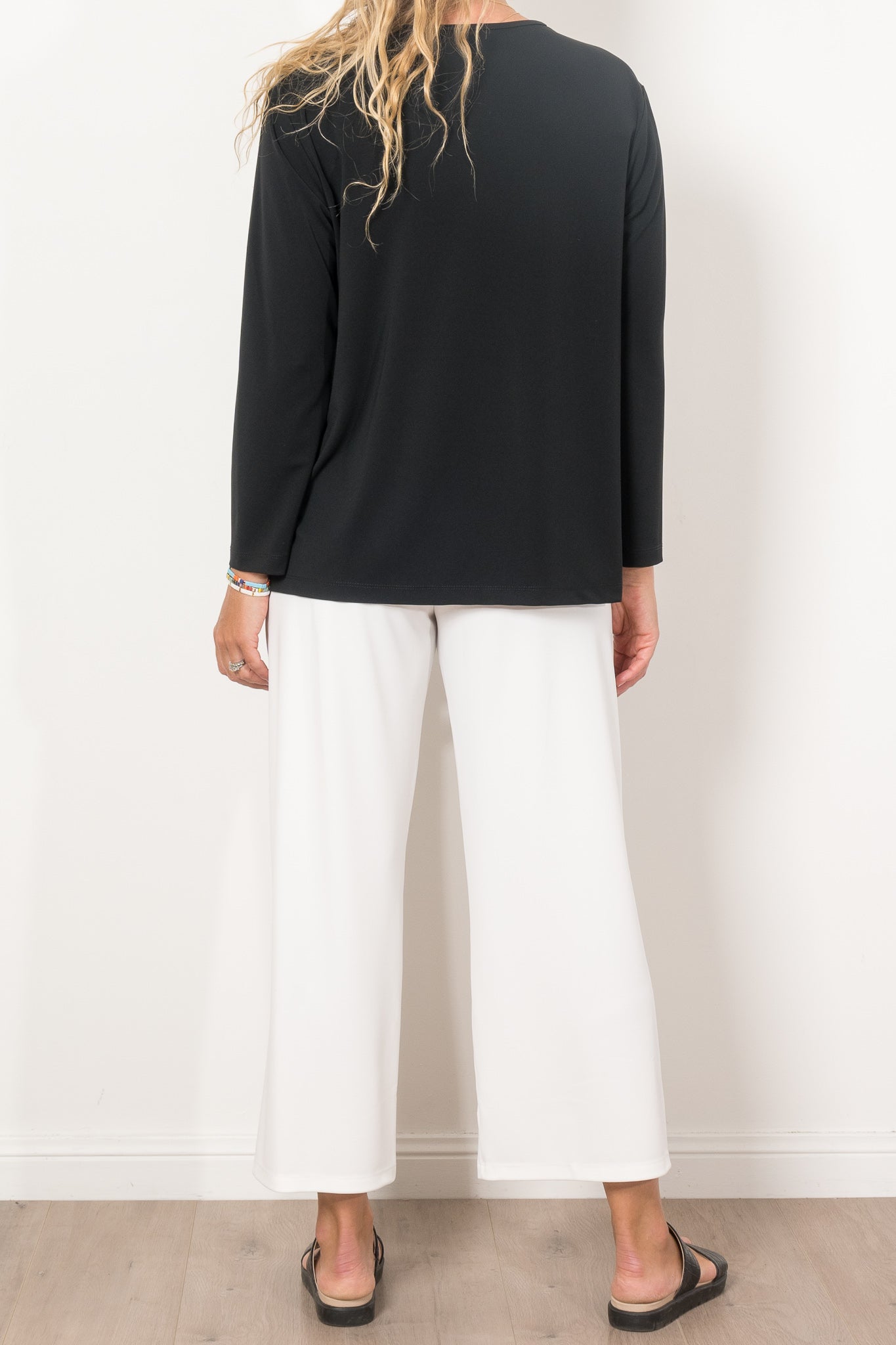 Mela Purdie Crop Palazzo Pant Powder Knit