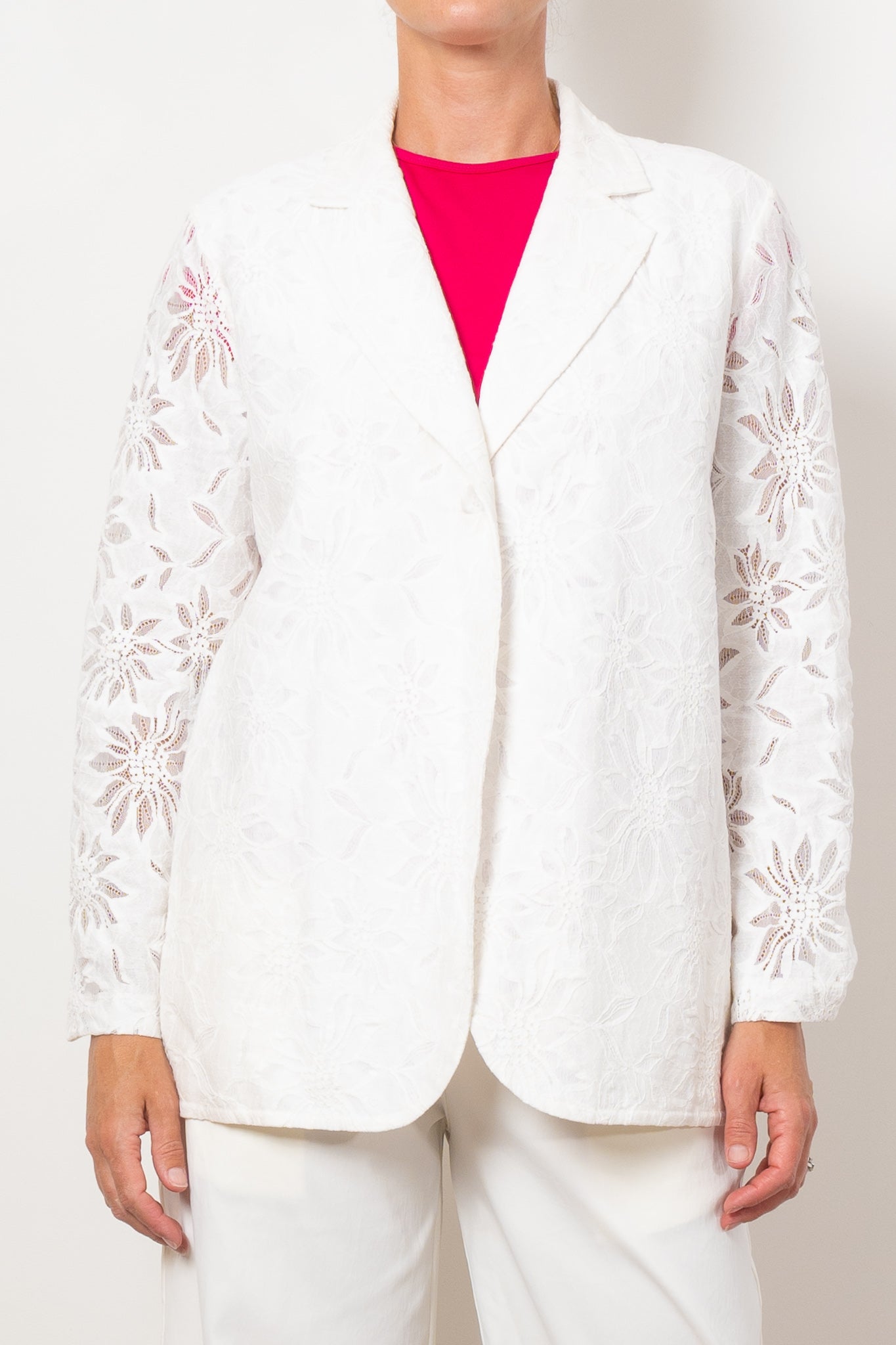 Mela Purdie Button Blazer Flora Lace