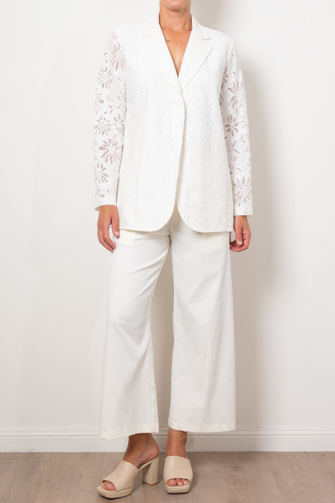 Mela Purdie Button Blazer Flora Lace