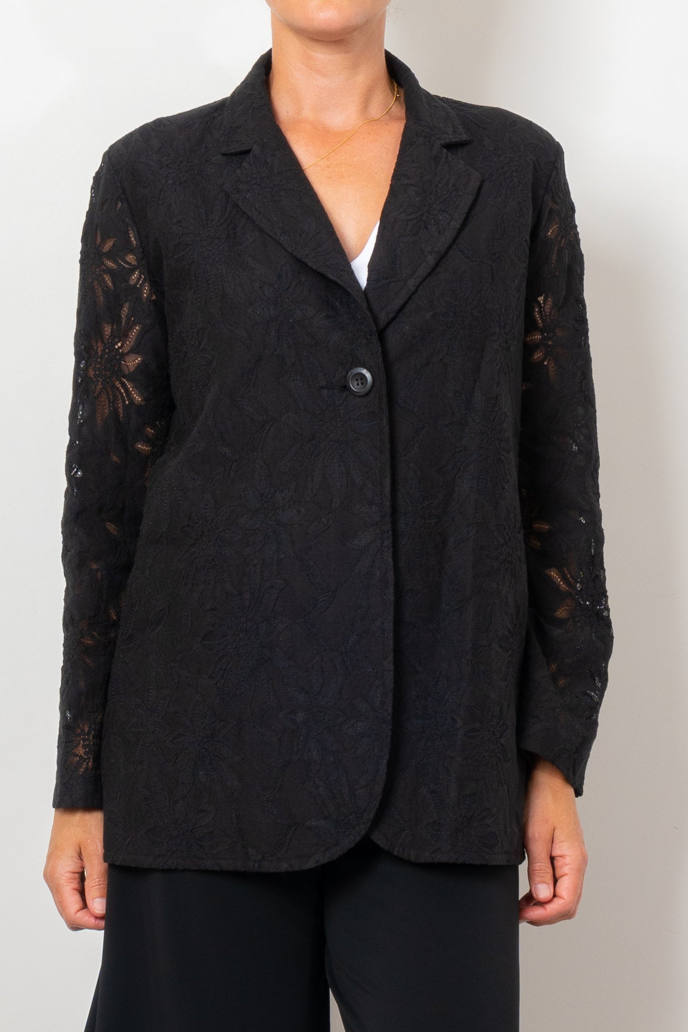 Mela Purdie Button Blazer Flora Lace