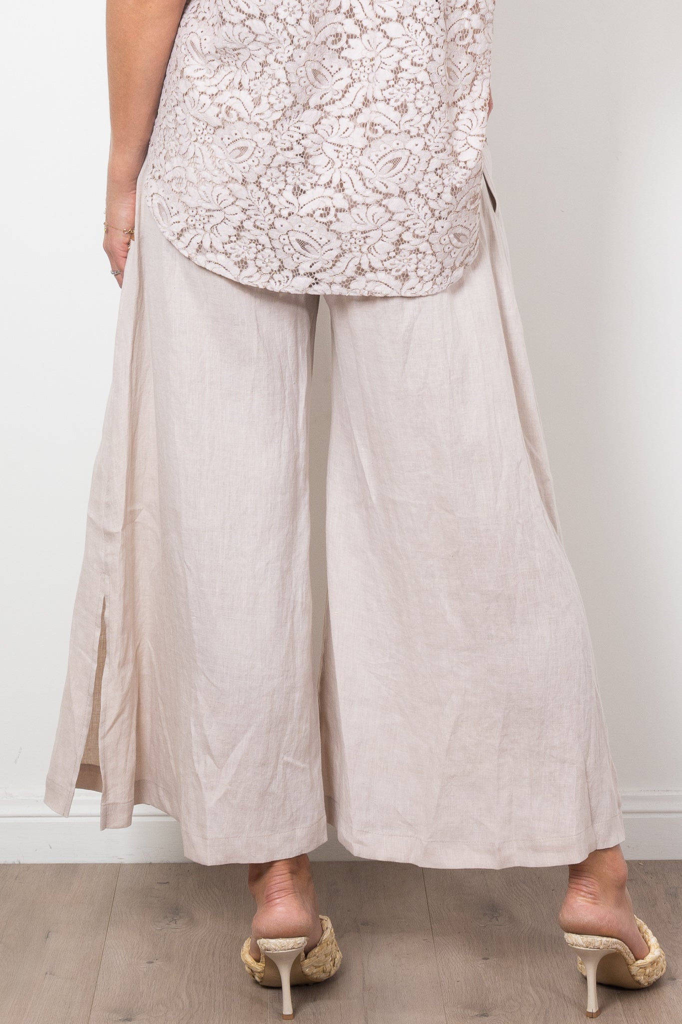 Mela Purdie Crop Swish Pant Pure Linen