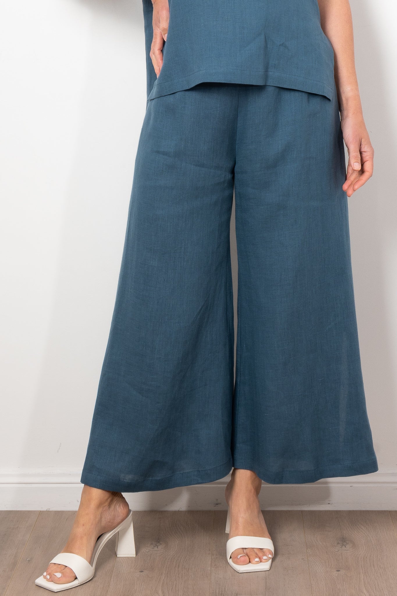 Mela Purdie Crop Swish Pant Pure Linen