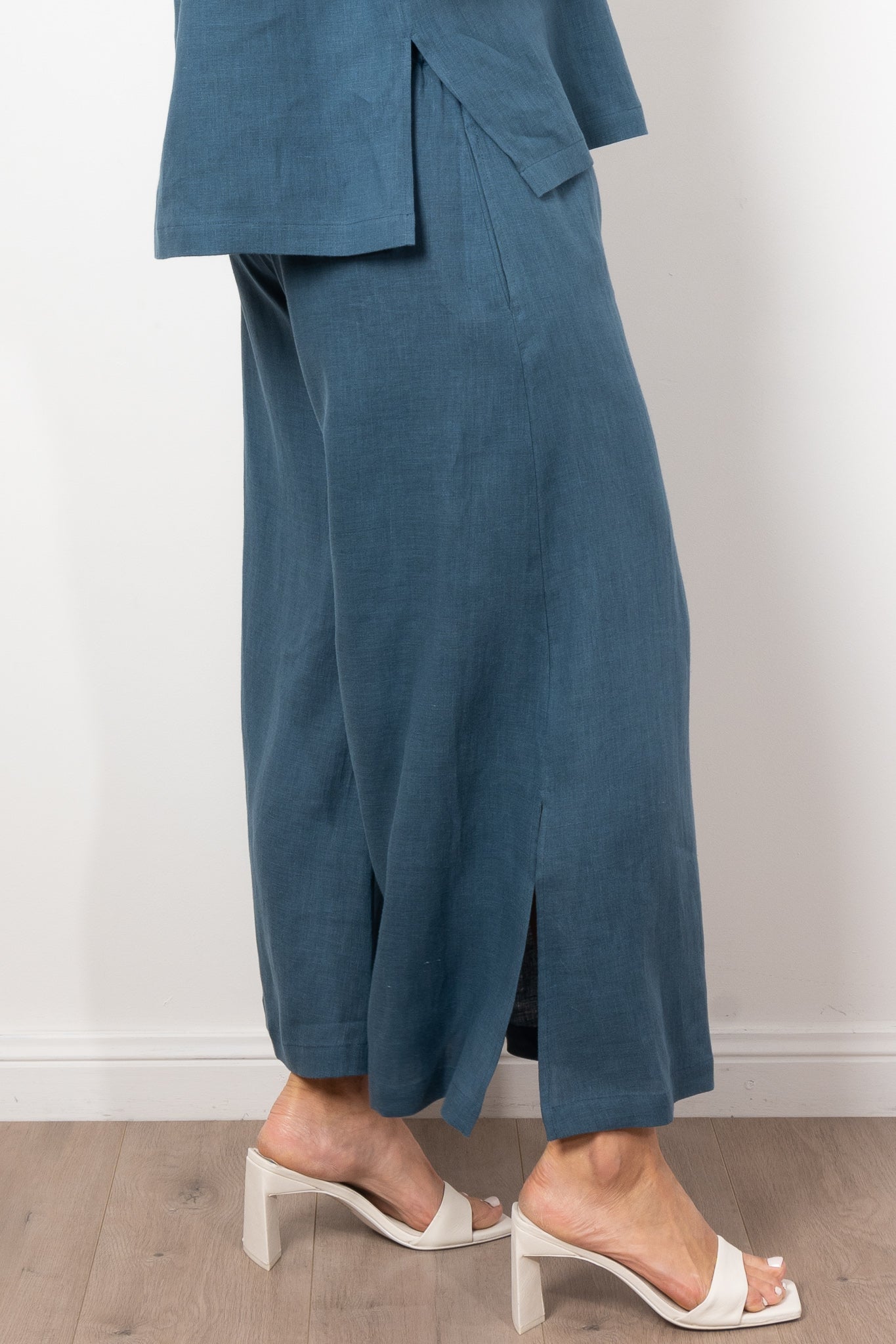 Mela Purdie Crop Swish Pant Pure Linen