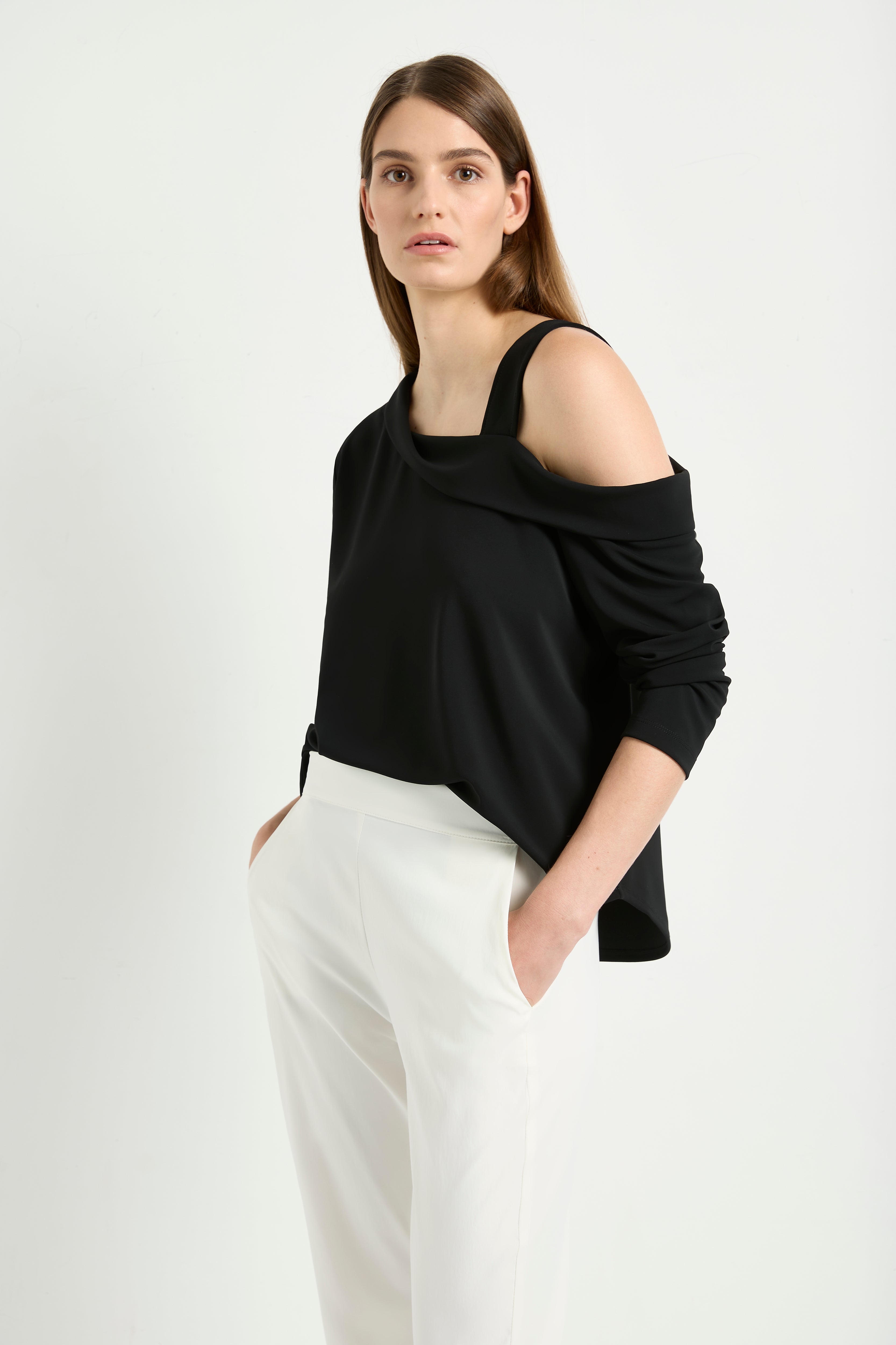 Mela Purdie Drop Shoulder Top Powder Knit