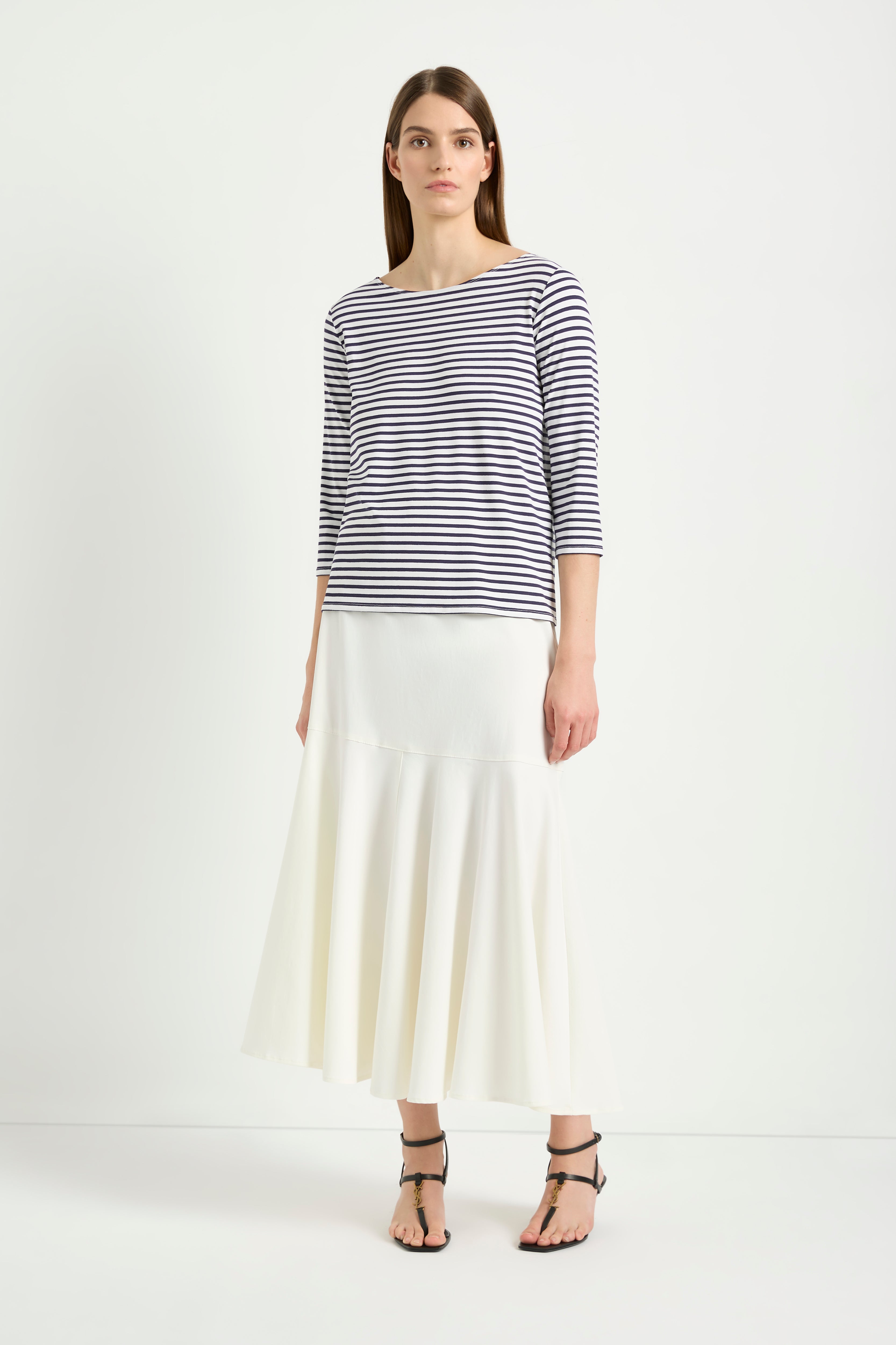 Mela Purdie Relaxed Boat Neck Straw Stripe Jersey