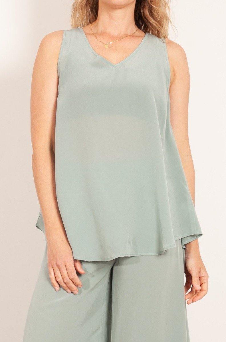 M.A. Dainty Gillie Silk Tank - Impulse Boutique