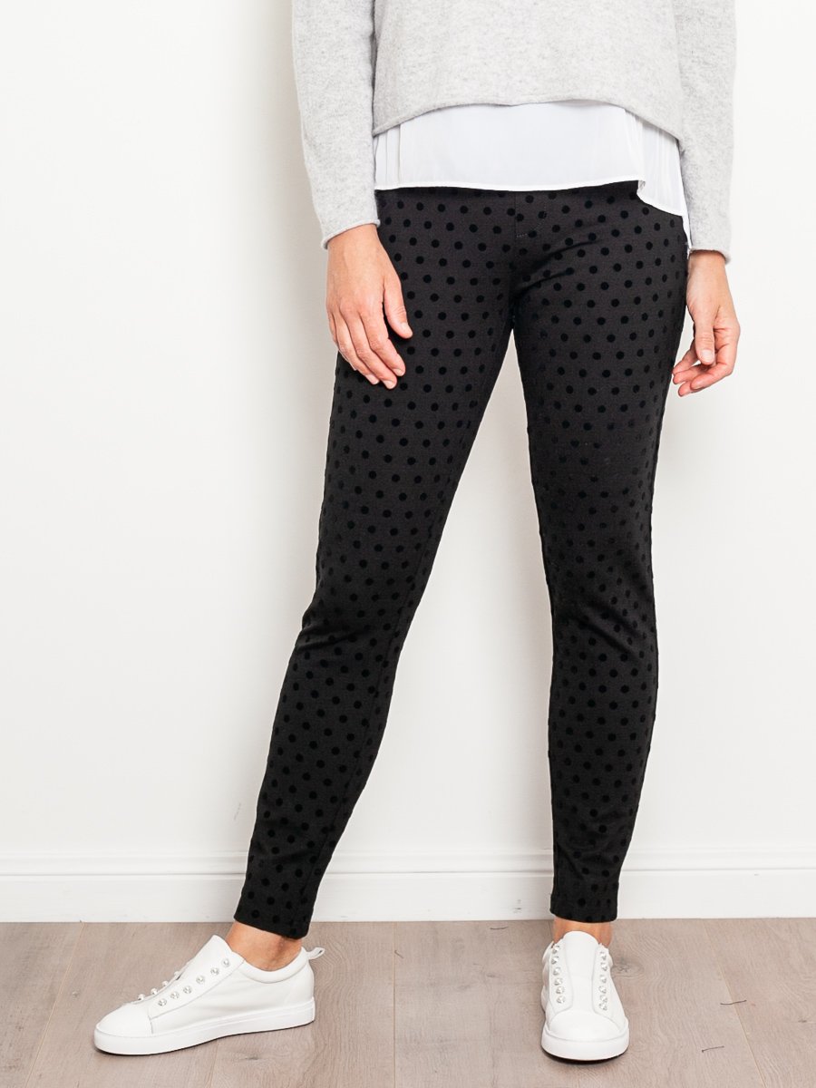 Vassalli Flocked Spot Ponti Pant - Impulse Boutique