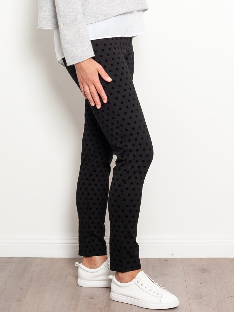 Vassalli Flocked Spot Ponti Pant - Impulse Boutique