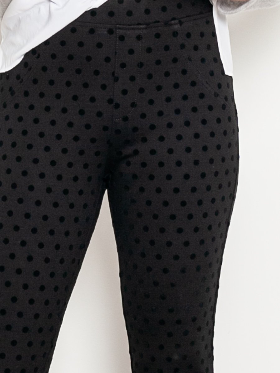 Vassalli Flocked Spot Ponti Pant - Impulse Boutique