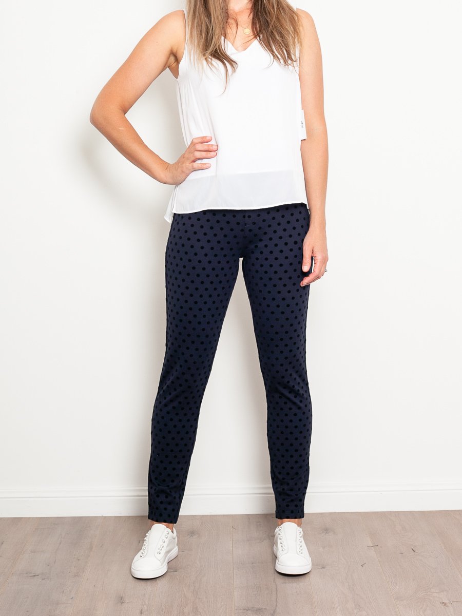 Vassalli Flocked Spot Ponti Pant - Impulse Boutique