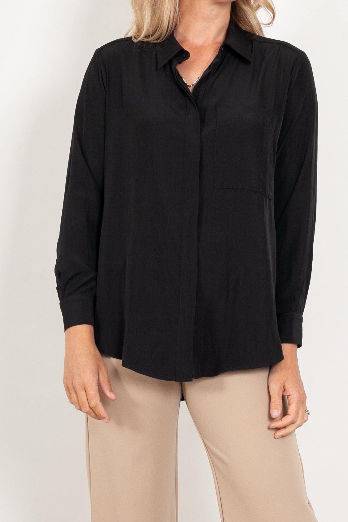 Mela Purdie Single Pocket Shirt Mache - Impulse Boutique#colour_black